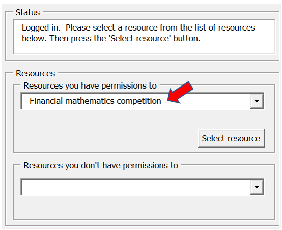 Online resources - Resources you have permissions to